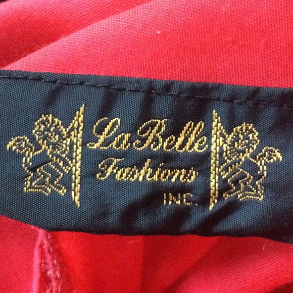 Great for Canada Day Celebrations! LaBelle Red Polyester cotton,Jumpsuit size 8. - Picture 3 of 6